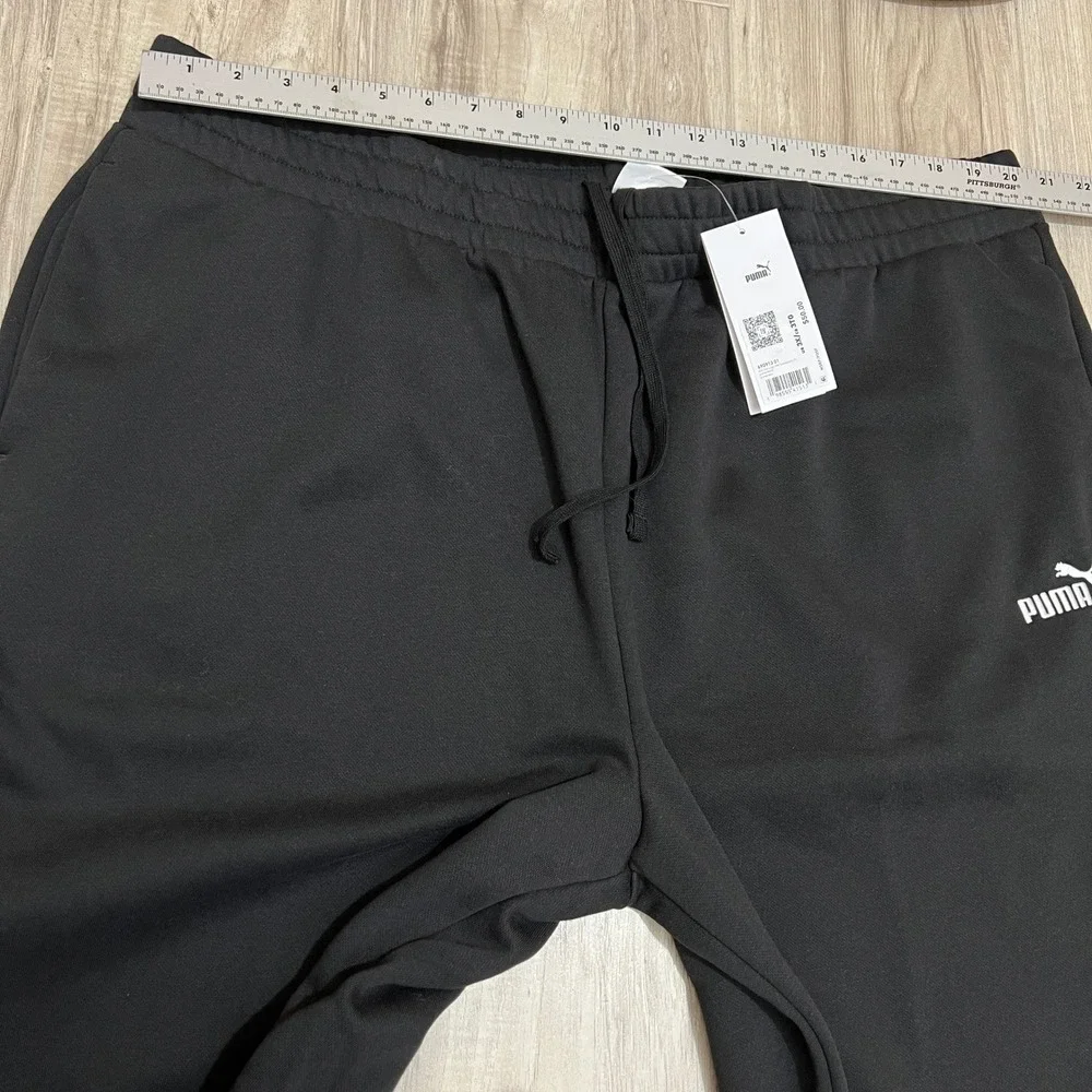 Puma Women's Plus Size 3X Essentials High Waisted Fleece Sweatpants Black